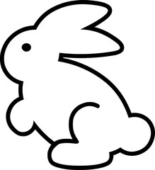 Rabbit Outline Vector Icon