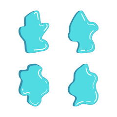 Collection of water illustration variations	