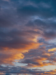 colorful sunset clouds .nature background