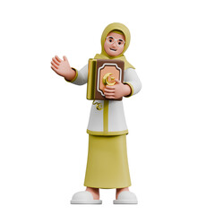 Muslim 3D Character Illustration Set Featuring Islamic Activities Eid Celebration Ramadan Prayer Cultural Holiday Tradition and Family Moments 