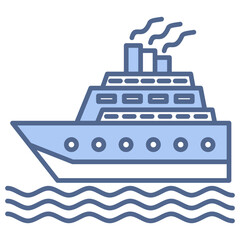 Obraz premium Cruise Ship Icon