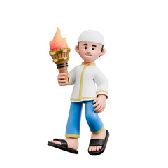 Muslim 3D Character Illustration Set Featuring Islamic Activities Eid Celebration Ramadan Prayer Cultural Holiday Tradition and Family Moments 