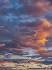 Obraz premium Colourful sunset clouds ,nature background
