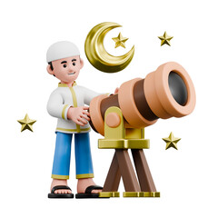 Muslim 3D Character Illustration Set Featuring Islamic Activities Eid Celebration Ramadan Prayer Cultural Holiday Tradition and Family Moments 