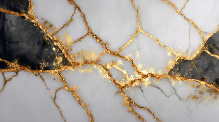 Marble Texture, Luxury Marble, Golden Veins in Marble