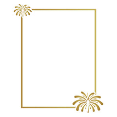 Obraz premium New Year Frame with Fireworks