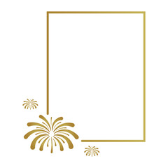 Obraz premium New Year Frame with Fireworks