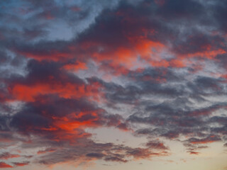 colorful sunset clouds, dramatic  clouds
