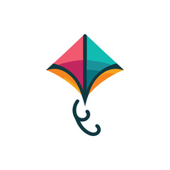 colorful kite on white background