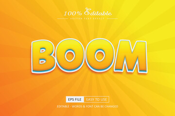 Dynamic 'BOOM' Pop Art Text Style with Editable Effect