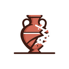 illustration of a vase with a cup