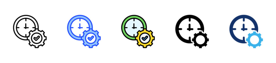 Automate Repetitive Tasks Icon Collection With Multiple Styles