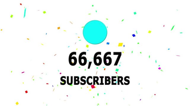 Animation 80k subscribers count YouTube channel celebration with confetti ,Social media Quick count of subscribers to 80k . Counting Up to 80k subscribers For social media updates on Alpha channel.