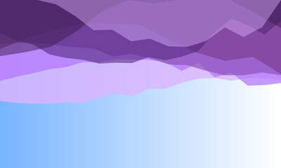 Abstract geometric mountain landscape with purple and blue gradients