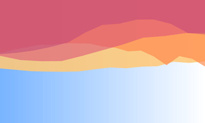 Abstract layered landscape with warm and cool color gradients