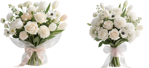 花　花束　ブーケ　植物　白