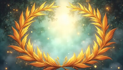 golden christmas wreath