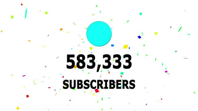 Animation 700k subscribers count YouTube channel celebration with confetti ,Social media Quick count of subscribers to 700k . Counting Up to 700k subscribers For social media updates on Alpha channel.