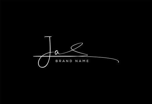 JA letter beauty cursive handwriting logo. vector logo| abstract logo| minimalist logo| brand identity| calligraphy design.