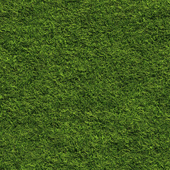 Seamless Green Grass Texture: Lush and Even Lawn Background, Top View for Design and Digital Art