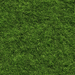 High-Resolution Seamless Dark Green Grass Texture: Photorealistic Lawn Background for 3D and Game Design