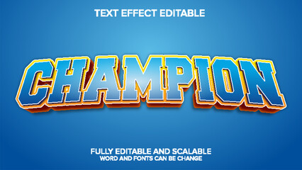 sport text effect 3d style vector editable
