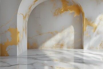 Golden work art on the wall