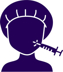 Aesthetic facial procedure icon.