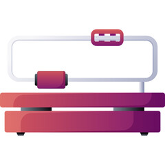 A Gradient Red And White Illustration Of A Simple Scale With Transparent Background