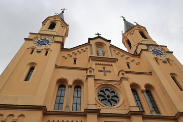The parish church of Bruneck, South Tyrol, Italy