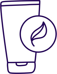 Eco-friendly cosmetic tube icon