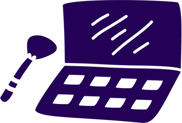 Flat design makeup palette icon