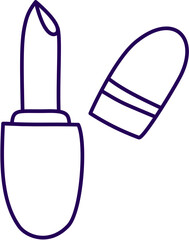 Simple lipstick cosmetic icon.