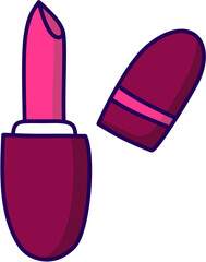 Glamorous pink lip makeup tool.