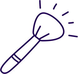 Cosmetic brush sparkle outline.