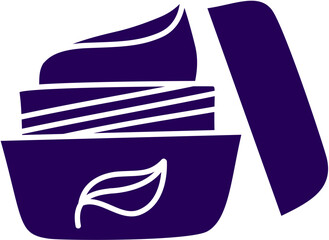 Beauty cream jar icon, natural.