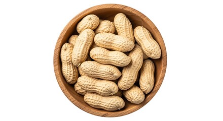 Enjoy fresh peanuts in a wooden bowl, a healthy snack for mindful eating and casual gatherings with friends
