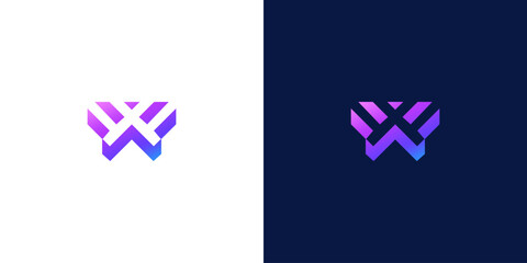 initial letter w abstract monogram logo vector design	