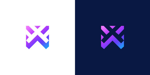 initial letter w abstract monogram logo vector design	