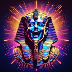 笑う男　イラスト