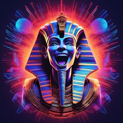 笑う男　イラスト