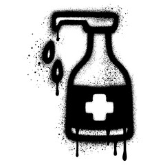 Hand sanitizer icon in graffiti style. for mobile concept and web design. vector illustration