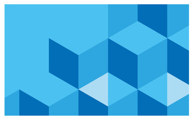 青い立体キューブ背景イラスト素材