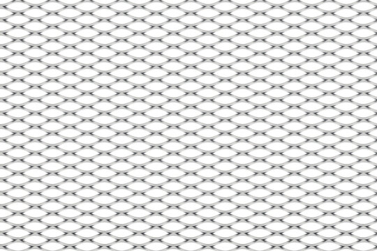 Sheet of expanded metal, transparent background