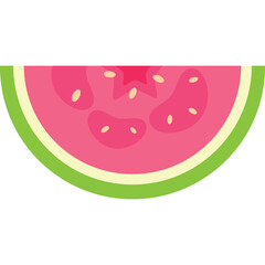 A Juicy Pink Guava Slice With Green Rind and Creamy White Seeds Isolated On A Transparent Background