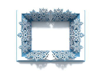Elegant simple snowflake border design for festive winter themes