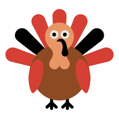 Thanksgiving funny turkey vector