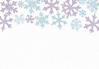 Elegant simple snowflake border design for festive winter decor