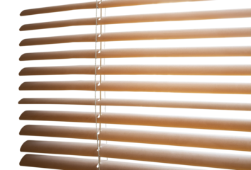 brown blinds curtain pattern background. wood blinds curtain isolated