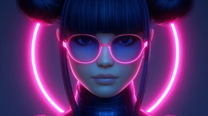 Design your unique customizable ai avatar in a vibrant neon metaverse experience today